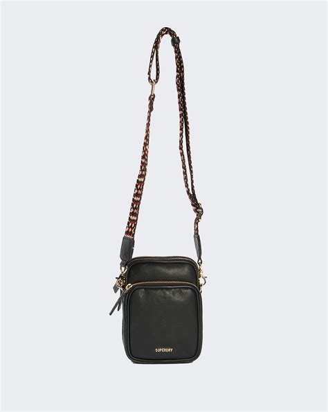SUPERDRY BRAIDED LEATHER SLING BAG