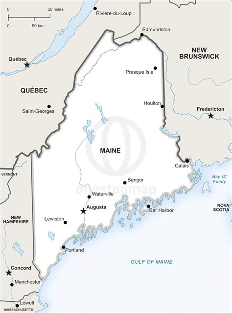 Maine Map Printable - Printable Free Templates