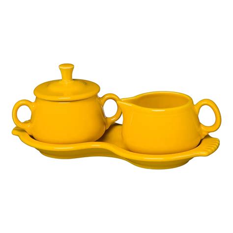 Fiesta 4-piece Sugar Bowl & Creamer Set With Tray