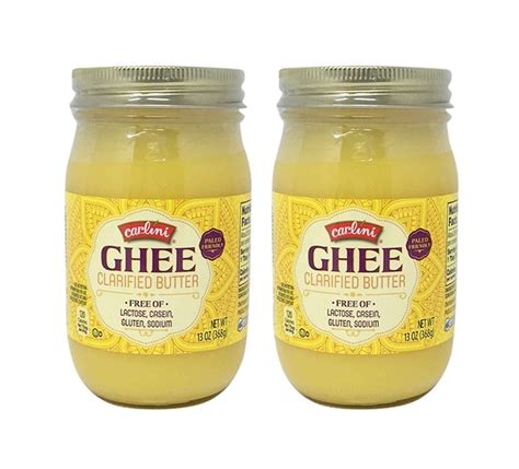 Carlini Ghee 2 Pack (26 oz.) - Paleo Friendly, Lactose/Casein/Gluten Free Clarified Butter | Buy ...