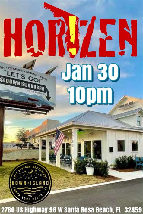 HOR!ZEN @ Down Island Jan 30 10pm, Down Island Gulf Seafood Restaurant ...