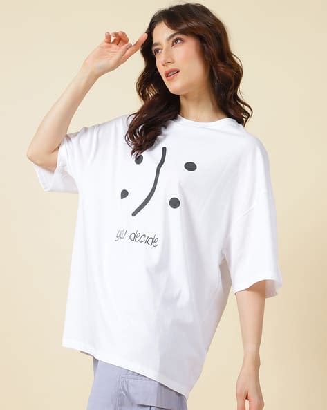 Buy White Tshirts for Women by Shein Online | sheinindia.in