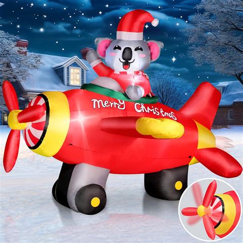 FunFanso 7FT Christmas Inflatable Animated Airplane Outdoor India | Ubuy