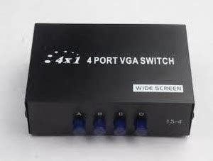 KUVERA Manual 4 Port VGA Switch 15 Pin Female 4 Port VGA Input and 1 ...