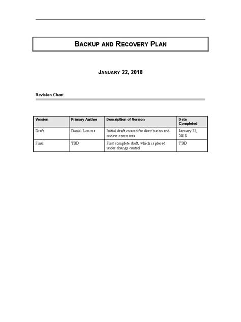 Image result for Backup and Recovery Plan Examples