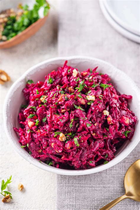Simple Beet Salad with Walnuts and Fresh Parsley - All We Eat