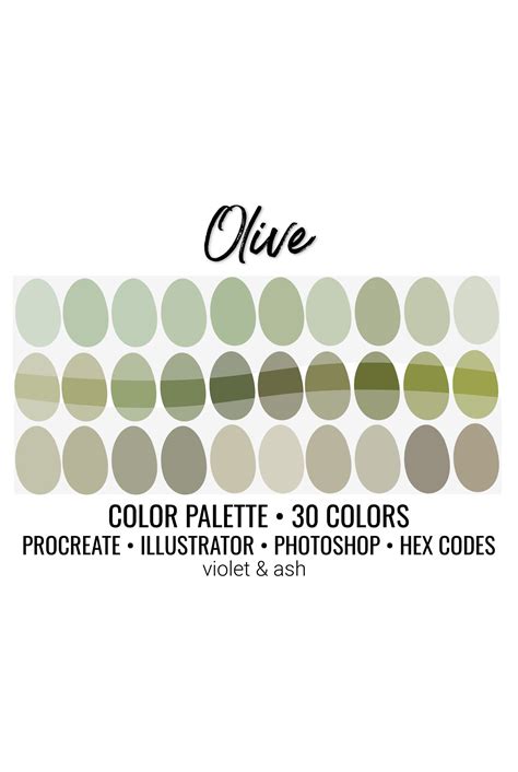 Olive Drab Color Chart