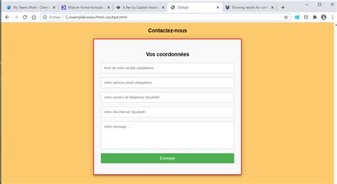 Formulaire HTML CSS 的图像结果