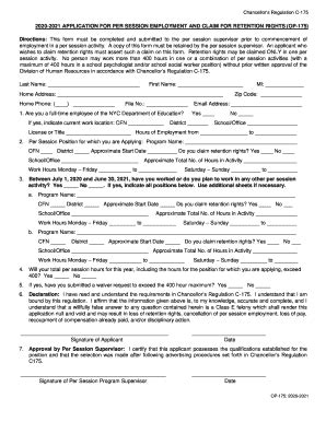 2016-2026 Form NYC DOE OP-175 Fill Online, Printable, Fillable, Blank ...