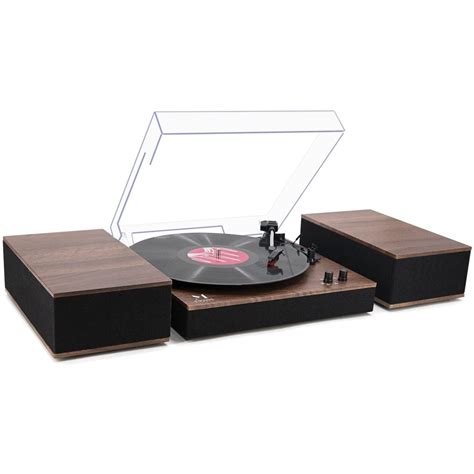 MPK Bluetooth Record Player,Turntable HiFi System with Bookshelf ...