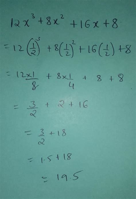 Find the x value when x=1/2 for expression given following - Brainly.in