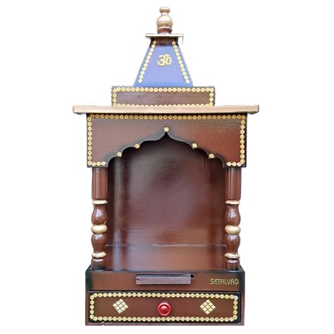 Satalvad® Wooden Temple for Home with Hand Work (15 x 10 x 30) LWH ...