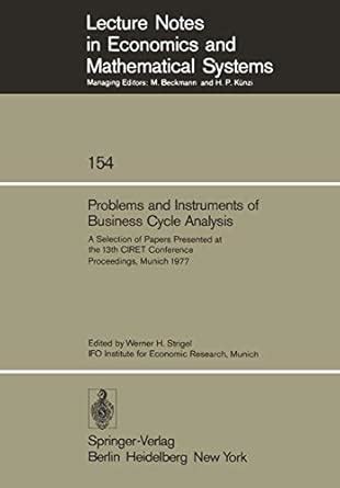 Buy Problems and Instruments of Business Cycle Analysis: A Selection of ...