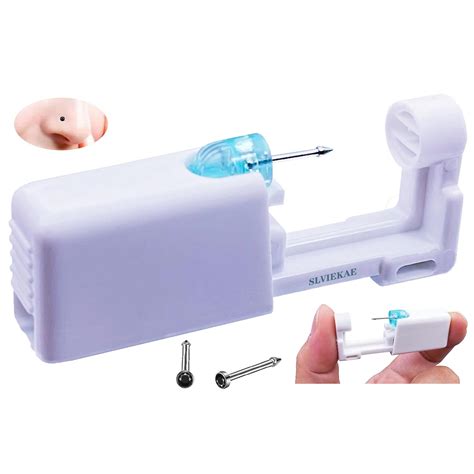 Amazon.com: Nose Piercing Kit, SLVIEKAE Self Nose Piercing Gun Nose ...