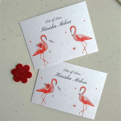Red Flamingo Set of Gift Tags – Cuckoo & Crow