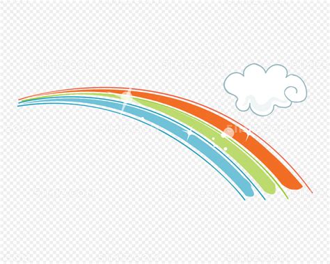 卡通云朵彩虹素材免费下载 - 觅知网