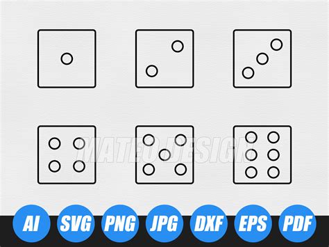 Six Sided Dice SVG Files | Dice Cut Files | Die Vector | Dice Clip Art ...