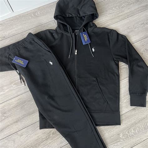 black ralph lauren tracksuit brand new with... - Depop