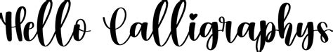 Hello Calligraphys font