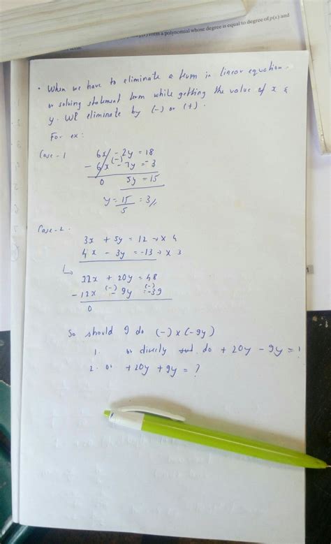 explain this..no spam explanation...of elimination method!! - Brainly.in