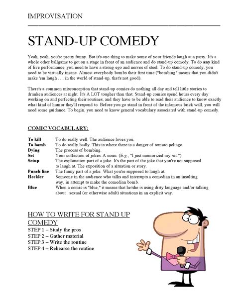 Image result for Stand Up Comedy Scripts