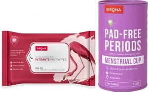 SIRONA Reusable Menstrual Cup, Large (1 Pcs) with pH Balanced Intimate ...