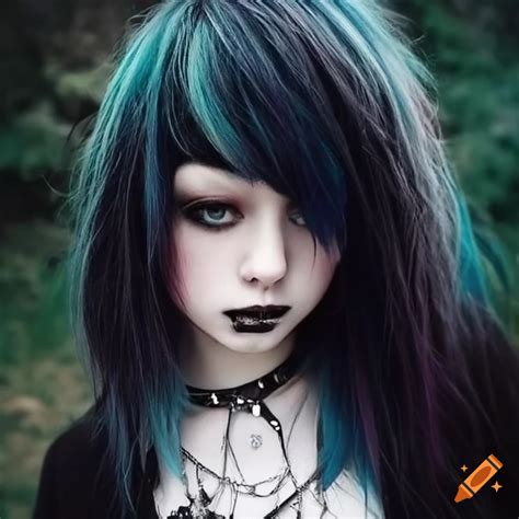 Grunge/emo girl on Craiyon