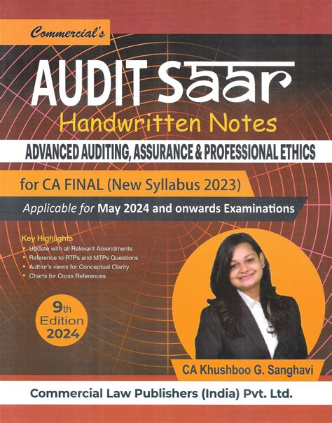 Audit Saar Handwritten Notes Advanced Auditing , Assurance & Professio ...