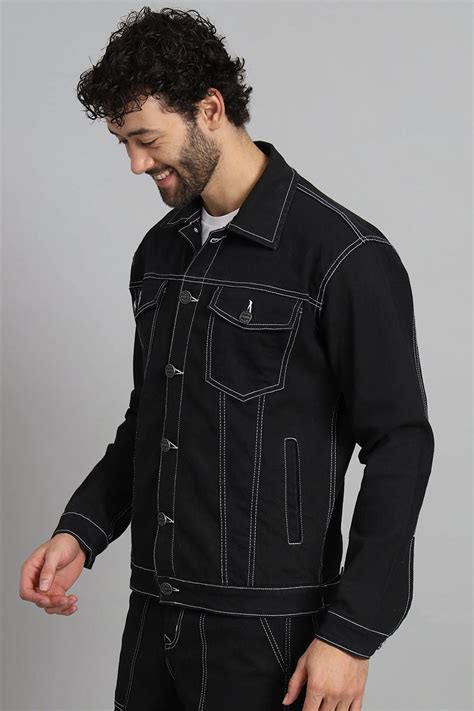 Regular Fit Black Color Denim Jacket for Men - Peplos Jeans – Peplos Jeans