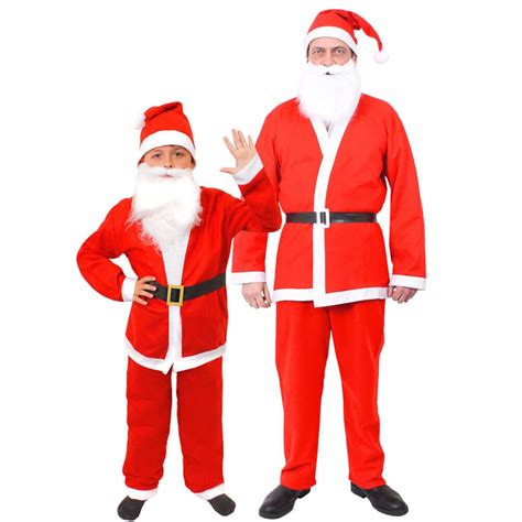 Santa Suit Costume Adult Childs Father Christmas Fancy Dress - Etsy