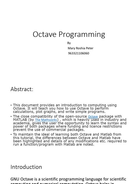 Image result for Octave Programming Easy Example