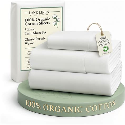 LANELINEN LANE LINEN 100% Organic Cotton Twin Sheets Set, 3Pc India | Ubuy