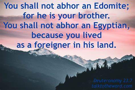 Deuteronomy 23:7