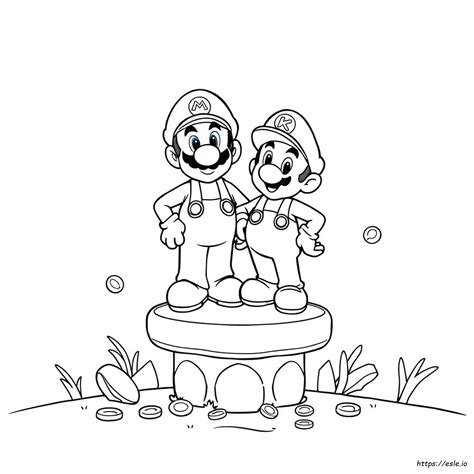 Mario Luigi Printable Coloring Pages
