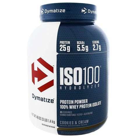 DYMATIZE ISO 100 HYDROLYZED 3 LB COOKIES & CREAM - India's Leading ...