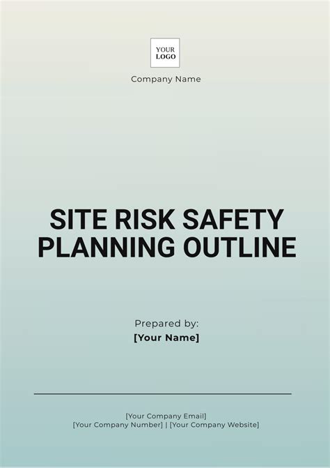 Free Site Specific Safety Plan Templates, Editable and Printable