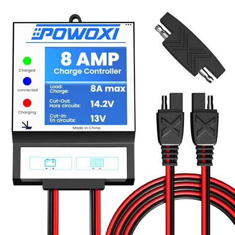 Buy POWOXI Solar Panels Charge Controller, 8A Battery Regulator for 12V ...