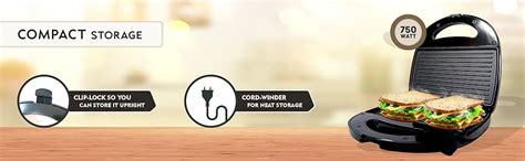 Buy Sandwich Maker Classic Pro 750-Watt | 2-Slice Grilled Sandwich ...