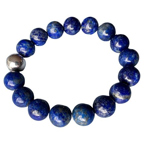 Marzo Paris Lapis Lazuli Bead Bracelet For Sale at 1stDibs
