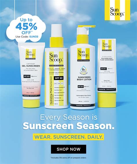 Shop SunScoop SPF Sunscreen for Men & Women Online at Innovist