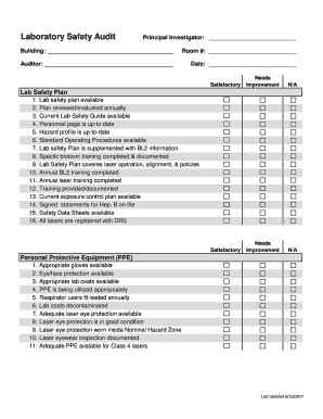 Fillable Online Lab Safety Plan Fax Email Print - pdfFiller