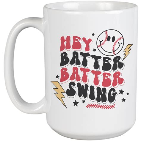 Hey Batter Batter Swing, 90s Retro Groovy Wavy Text & Baseball Themed ...