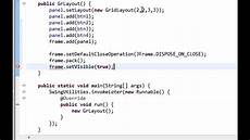 gui swing java swing gui tutorial 17 gridlayout gui swing java swing gui tutorial 17 gridlayout