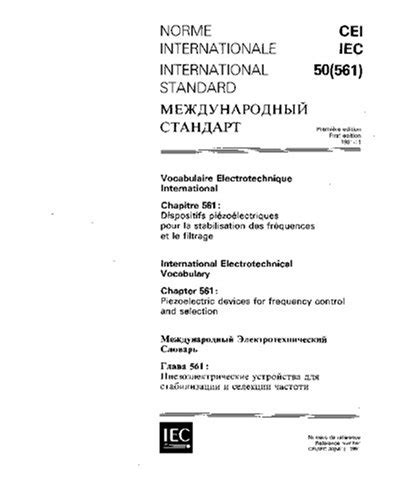 IEC 60050-561 Ed. 1.0 t:1991, International Electrotechnical Vocabulary ...