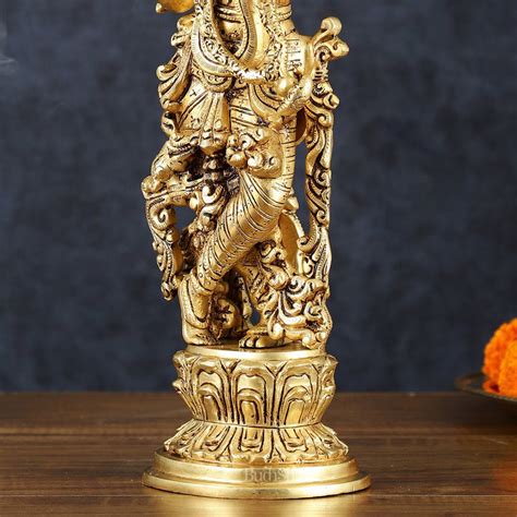 Superfine Brass Lord Krishna Idol Original statue - 14 inch – Budhshiv.com