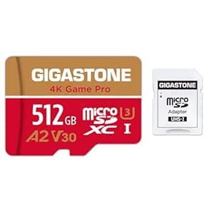 [Gigastone] 512GB Micro SD Card, 4K Game Pro, MicroSDXC Memory Card for ...