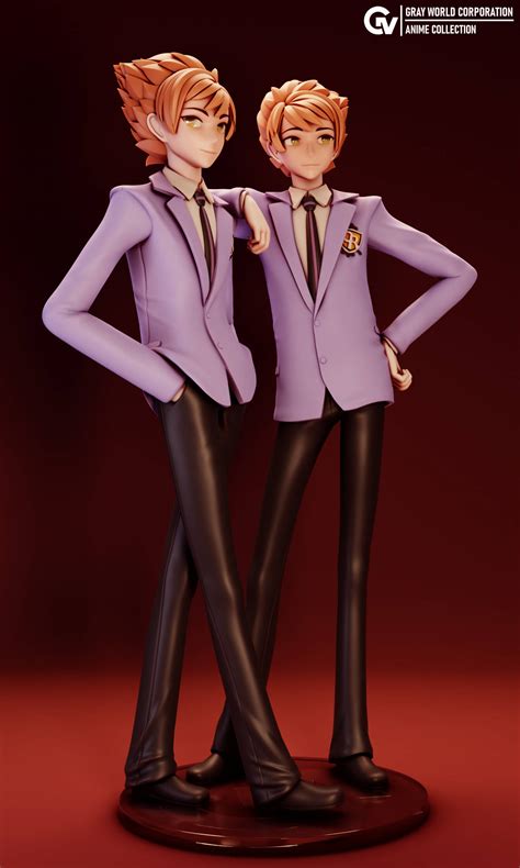 Hikaru and Kaoru - Ouran High School Host Club 3D Model by Gray World ...