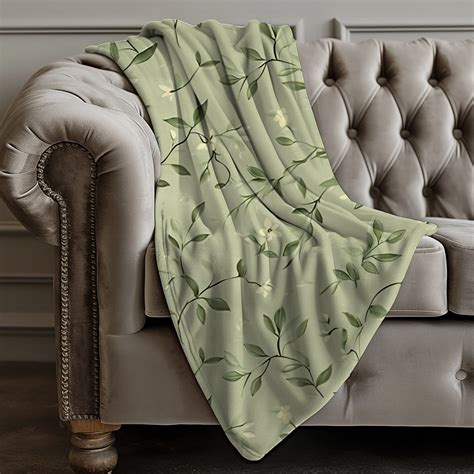 Floral Blanket Sage Green Blanket Gift Muted Cottagecore Blanket Gift ...