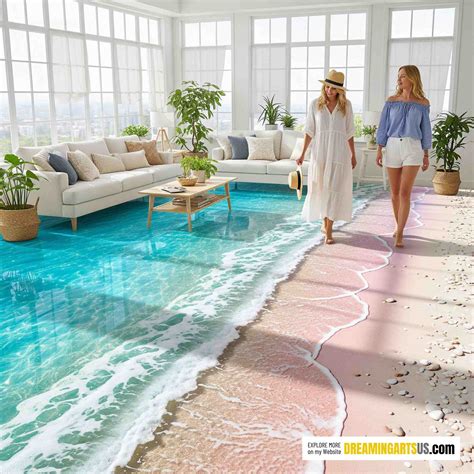 Beach Scene Epoxy Flooring | estimated installation costs