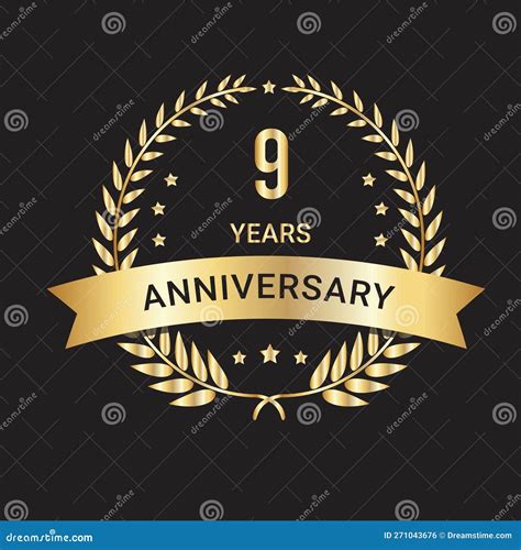 9th Years Anniversary Logo, Icon and Vector Design. 9 Years Anniversary ...